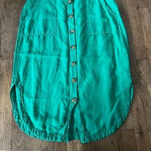 Green Button-Down Women's Skirt